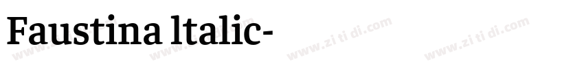 Faustina ltalic字体转换